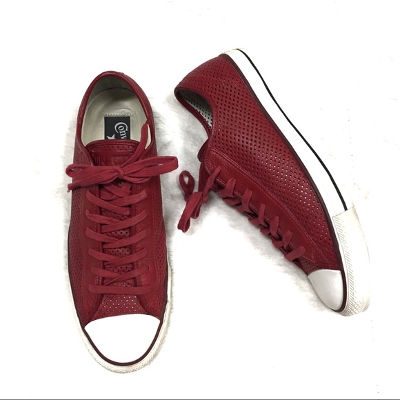 red leather chucks